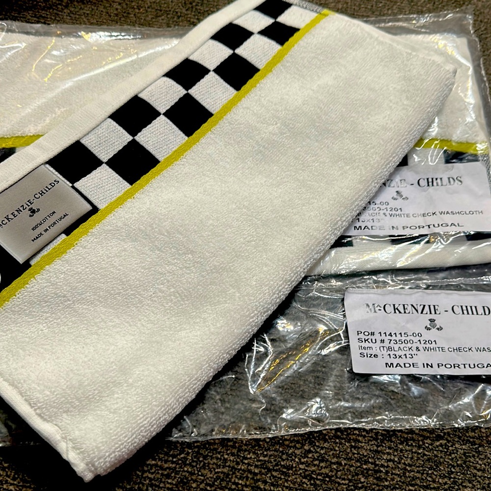 Mackenzie Childs Courtly Check Wash Cloth